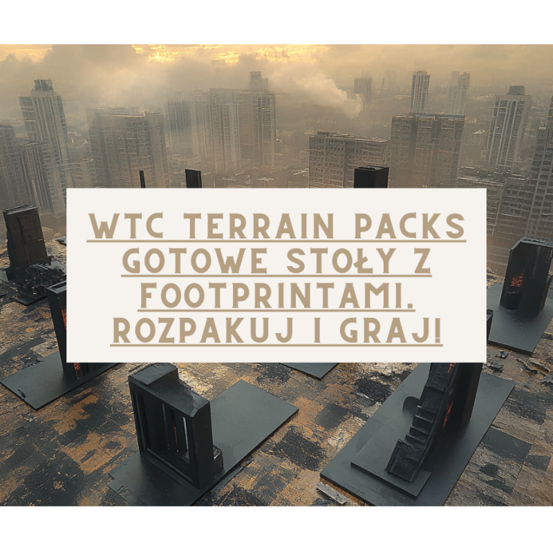 Stolem GrimDark WTC Terrain Pack All Tables 16 Elements with 10 Footprints