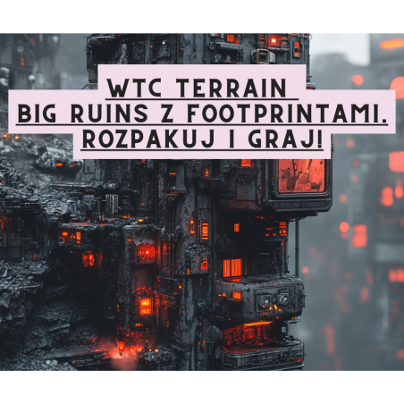 Stolem GrimDark WTC Terrain Big Ruins with Footprint