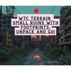 Stolem GrimDark WTC Terrain Small Ruins with Footprint