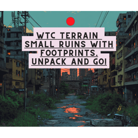 Stolem GrimDark WTC Terrain Small Ruins with Footprint